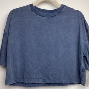 ❤️Colsie Cropped Lounge T-Shirt in Blue Size XS (oversized fit)